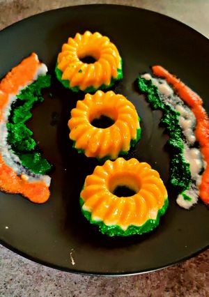 গাজর পেস্তার ট্রাই কালার সন্দেশ (gajar pista tri colour sandesh recipe in Bengali) রেসিপির প্রধান ছবি