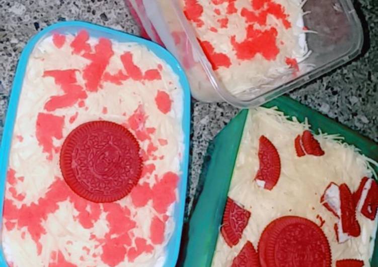 Cara Gampang Membuat Red Velvet Dessert box, Enak Banget