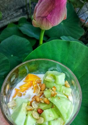 Hình của món Trái cây trộn sữa.