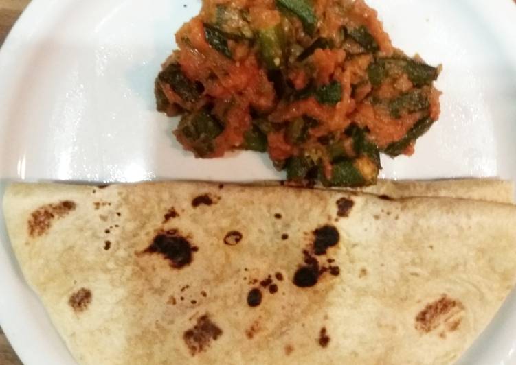 Bhindi Masala and Roti