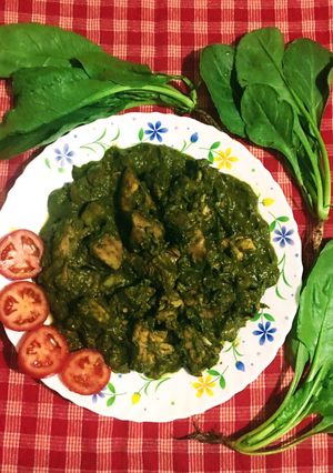 A picture of Palak Chicken.