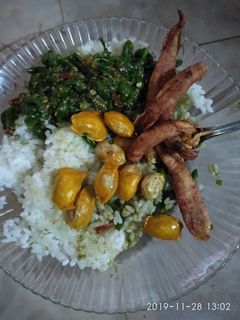 Foto resep Pencok leunca,cumi asin,plus Pete goreng