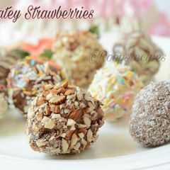 A picture of Chocolatey strawberries.