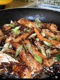 Ynielle’s Salmon Belly Strip Soy Steak