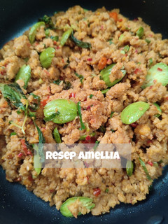 Foto resep Sambal oncom pete kemangi