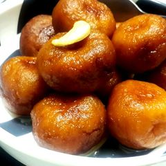 Potato rava gulab jamun A picture of Potato rava gulab jamun.