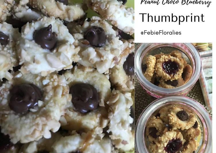 Peanut Choco& Blueberry Thumbprint