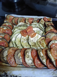 Una foto de Tarta salada con verduras
