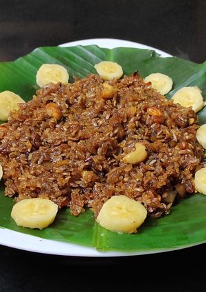 A picture of Sweetened Poha.