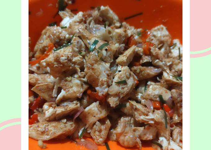 Anti Ribet, Membuat Ayam Suwir Sambal Matah (Resep Diet) Praktis