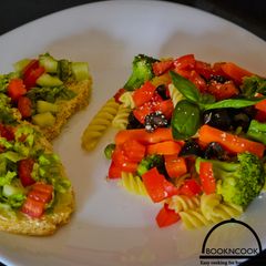 A picture of Fusilli Salad with Carrots & Broccoli.