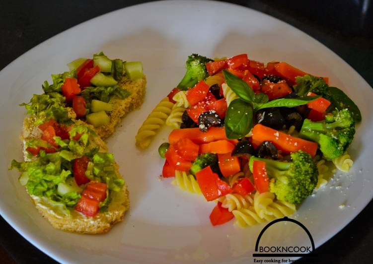 Fusilli Salad with Carrots & Broccoli