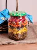 Ensalada veraniega y en frasco estilo Mason Jar® Salad 🥗 Ensalada completa ideal picnics saludables