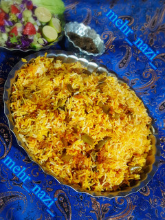 عکسی از دستور لوبیا پلو