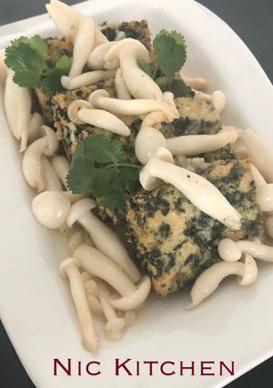 Foto resep Shimeji Spinach Tofu NIC KITCHEN