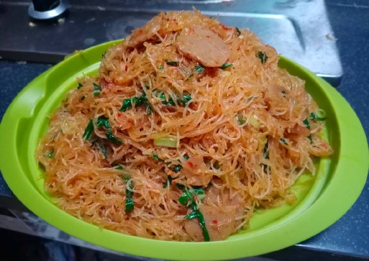 Resep Bihun goreng bakso Lezat
