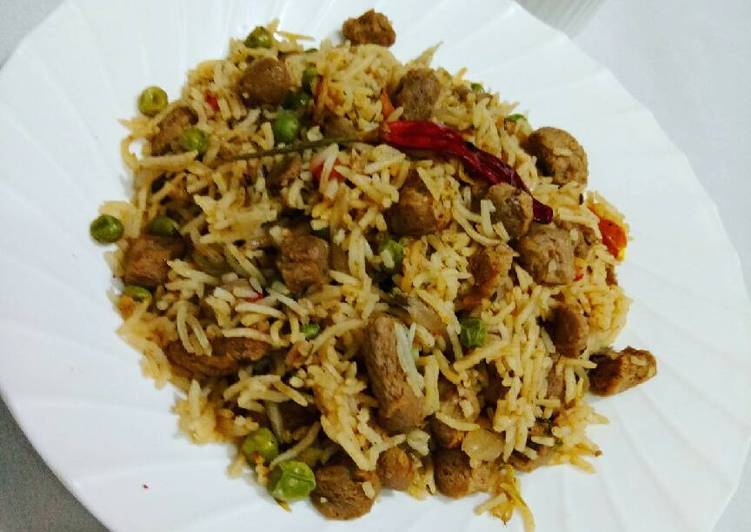 Soya Chunks Pulao