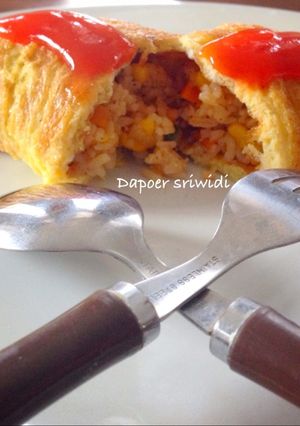 Foto resep Omurice/omelet nasi goreng (#postingrame2_nasi)
