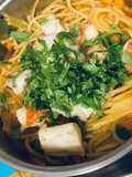 Linguine com Perca e Camarão