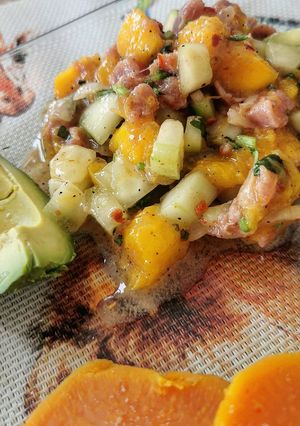Una foto de Ceviche de mango