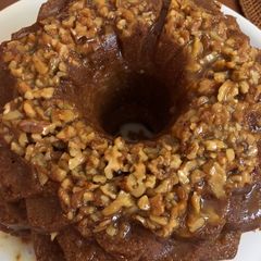 A picture of Rum cake with butter rum glaze.