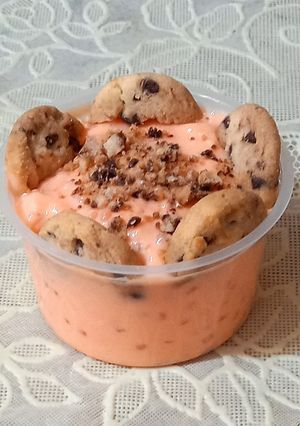 A picture of Choco custard with sago dana twist 🍪🍪🍨🍨.