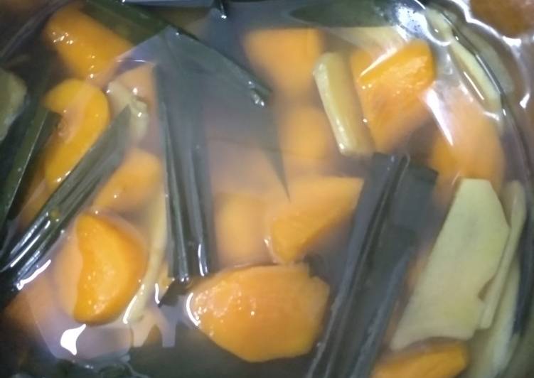 Resep Sup ubi kuning #tantangan akhir tahun #masakditahunbaru, Menggugah Selera