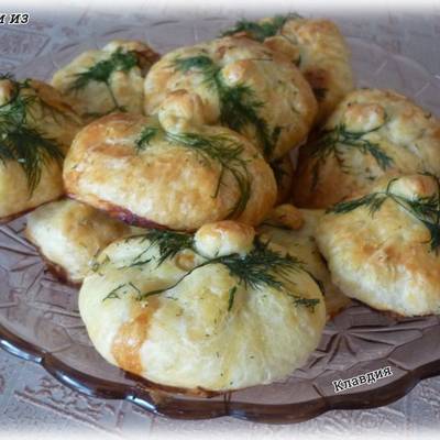 Мешочки Из Слоеного Теста Фото