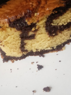 A picture of Caramel marble Cake.