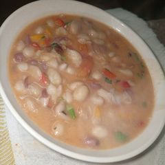 A picture of Yellow beans in Coconut milk.