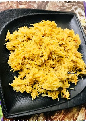 A picture of Hyderabadi mutton ki tahari.