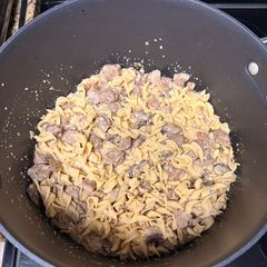 A picture of Venison stroganoff.