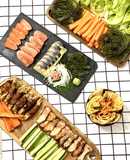 Bò cuộn nấm kim châm