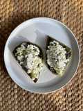 Huaraches de nopal con claras