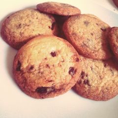 A picture of Chocolate chip cookies #AuthorMarathon.