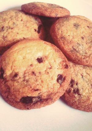 A picture of Chocolate chip cookies #AuthorMarathon.