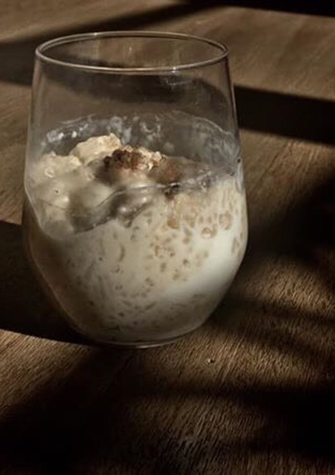 Una foto de Arroz con leche de coco