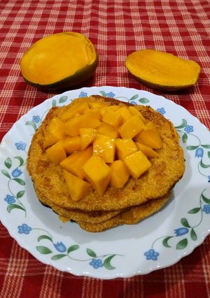 A picture of Mango Pancakes.