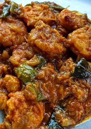 A picture of Prawns Masala Sukha.