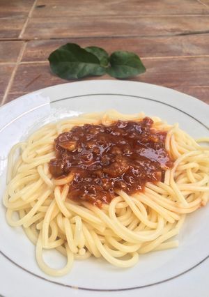 Foto resep Spagheti saus BBQ Teriyaki home made