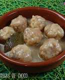 Albóndigas de choco en salsa