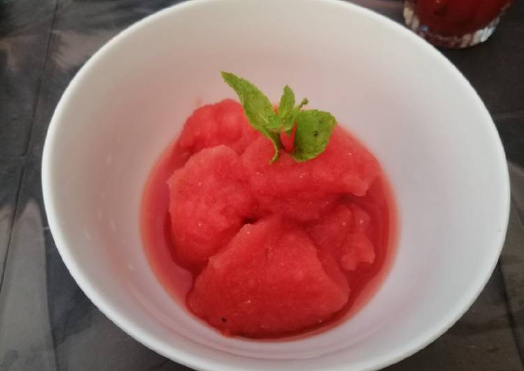 Simple Way to Make Any-night-of-the-week Watermelon Sorbet