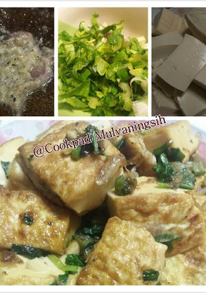 Foto resep Tahu Bacem putih dengan daun seledri
