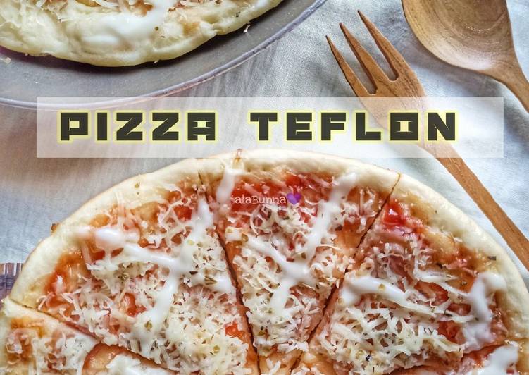 Bagaimana Menyiapkan 114. Pizza Teflon (tanpa telur) yang Bikin Ngiler