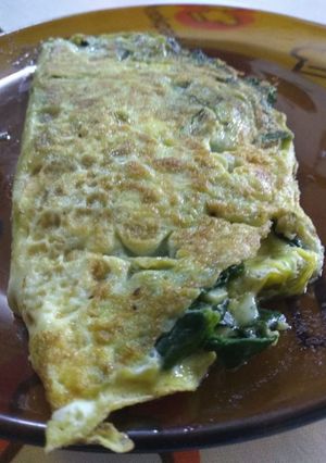 Una foto de Omelette rellena con Espinacas