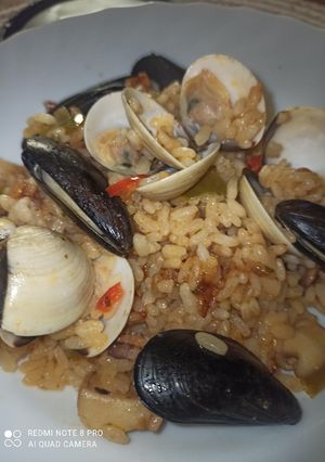 Una foto de Arroz con Sepia