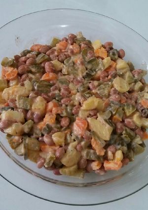 عکسی از دستور سالاد لوبیا چیتی😍😋