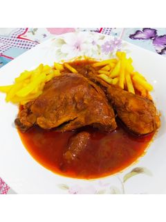 عکسی از دستور خورشت مرغ با چاشنی رب انار 😋😌