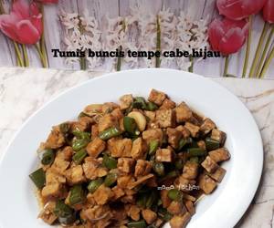 Gampangnya Menyajikan Tumis buncis tempe cabe hijau Ala Restoran Gampangnya Menyajikan Tumis buncis tempe cabe hijau Ala Restoran