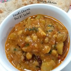 A picture of Instant Pot Lauki Chana Dal Ki Sabzi.